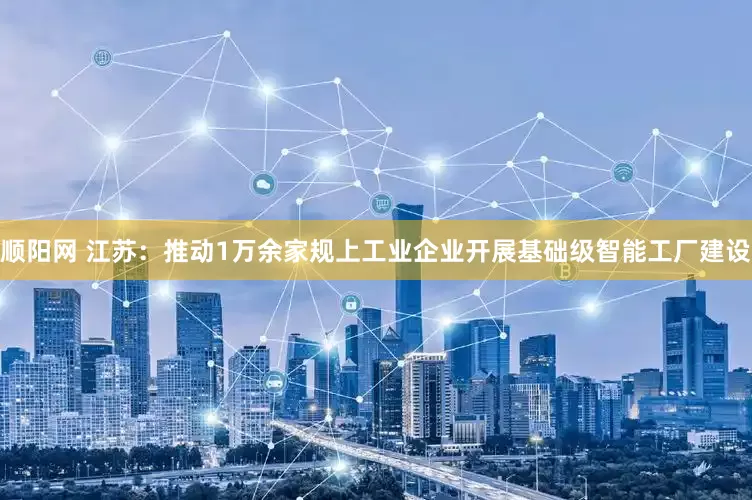 顺阳网 江苏：推动1万余家规上工业企业开展基础级智能工厂建设